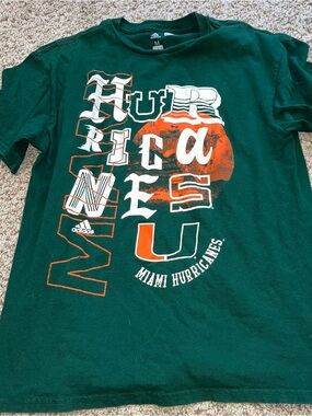 Kids university of Miami tshirt adidas size medium